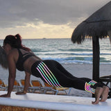 Laser Glow in the Dark fitness high waist elastic leggings Women
